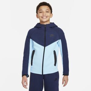 Nike NSW Tech Fleece Full-Zip Sweatshirt Blue Hooded Jacket Size Medium Boys